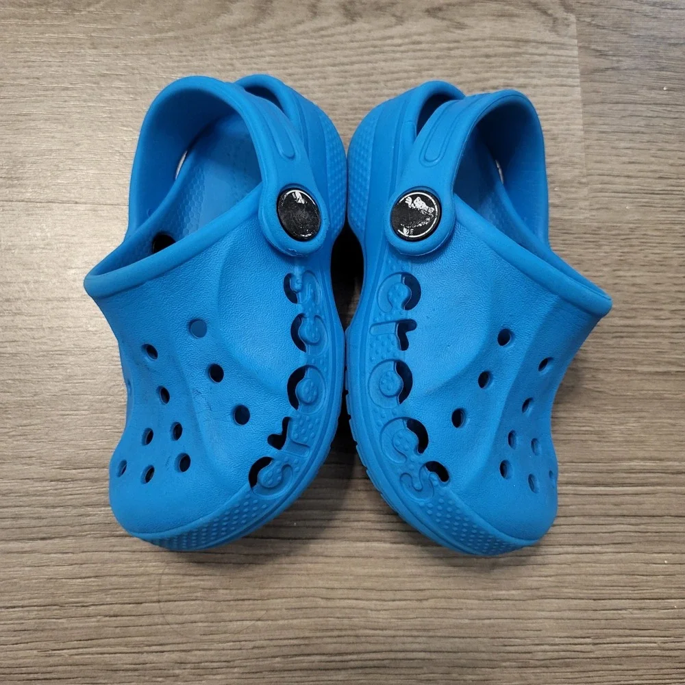 Crocs Baya Clog Blue Kids Size 7 Slip On Water Shoes Comfort Sandals Lightweight